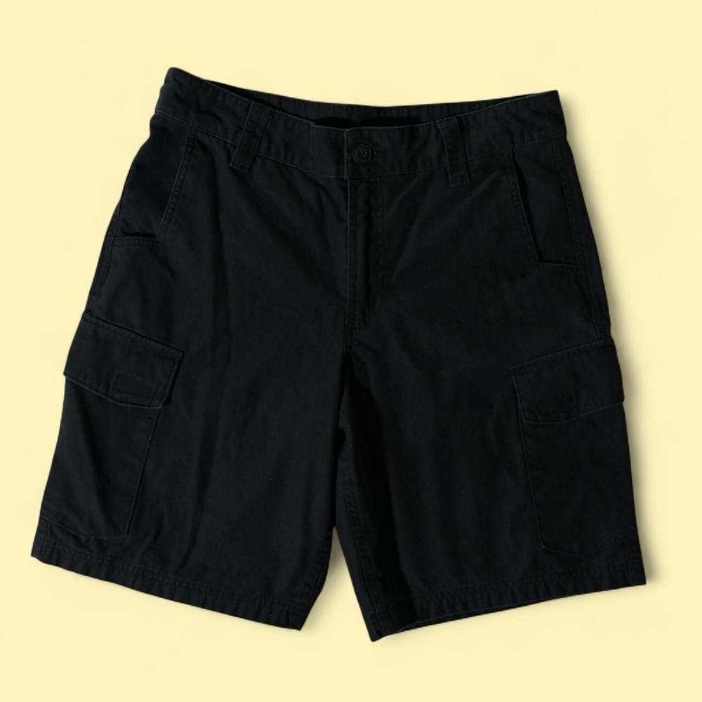 Magellan Outdoors Cargo Shorts Men 32W Black Excellent Utility Hiking Pocket